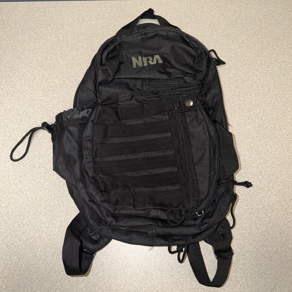 NRA Mini 16" Molly Military Style Tactical Backpack Bag Multiple Pockets EUC